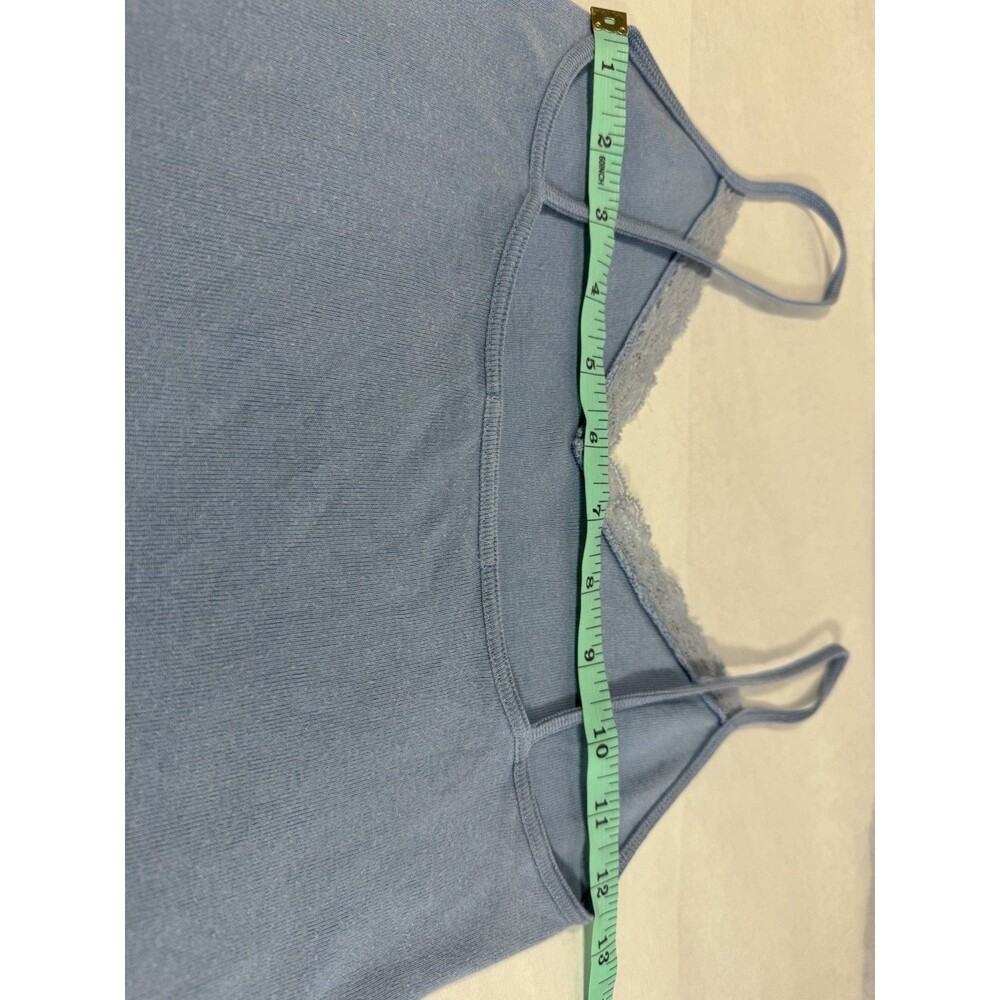 Brandy Melville Nicolette Lace Tank Blue Cropped OS - Picture 7 of 8